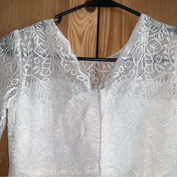 Xiaanman NWT tulle lace modest flower girl bridal dress size 16/150 - Picture 9 of 12